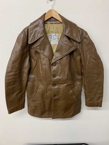 Leather Jacket × Vintage Vintage Schott Down Lined