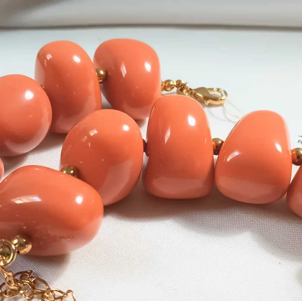 Kenneth Jay Lane KJL chunky faux coral bead neckl… - image 3