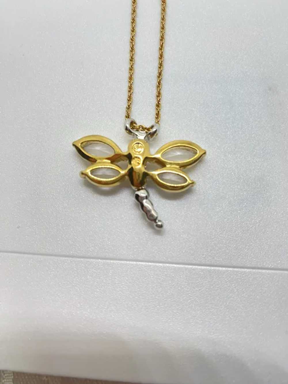 Swarovski Signed Dragonfly Neckkace Crystal - image 5