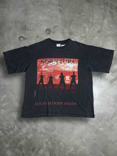 Band Tees × Rare × Vintage Vtg 90s Sepultura Root… - image 1