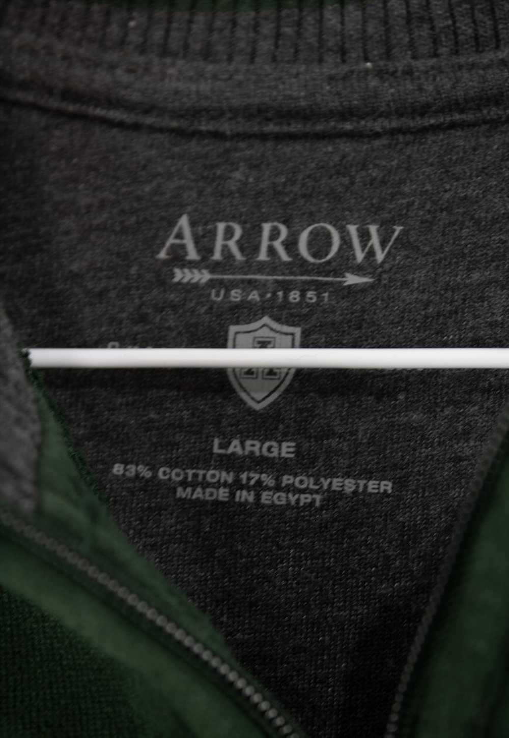 Vintage Arrow 1/4 zip Sweatshirt in Green L - image 2