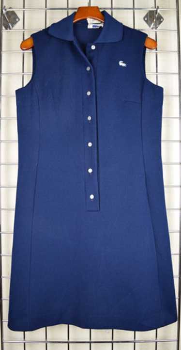 【70'S】CHEMISE LACOSTE VINTAGEフレラコNavy 3 Vintage 70's Chemise Lacoste Blue Red Dress Polyester Knit
