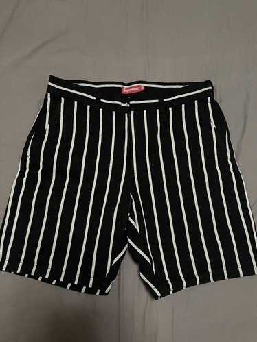 Supreme Supreme black and white stripe Work shorts - image 1