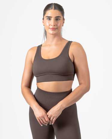 Senita Athletics Ribbed Seamless Bra - Espresso