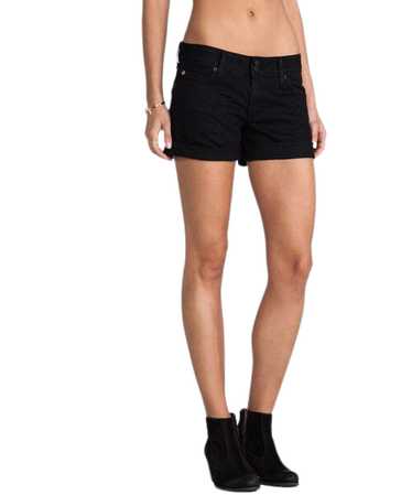 Hudson Croxley 26 Cuffed Denim Shorts Black