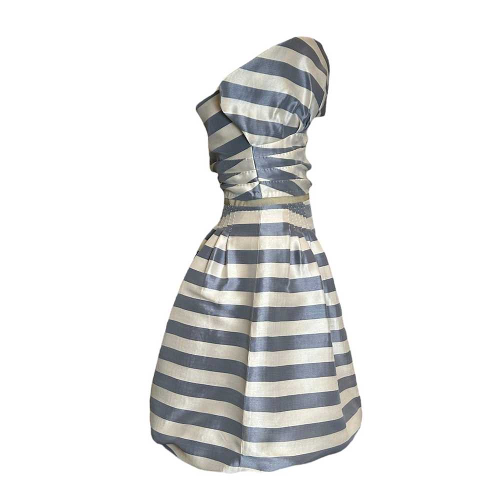 2000s GF Ferre Striped Blue and White Bubble Mini - image 2