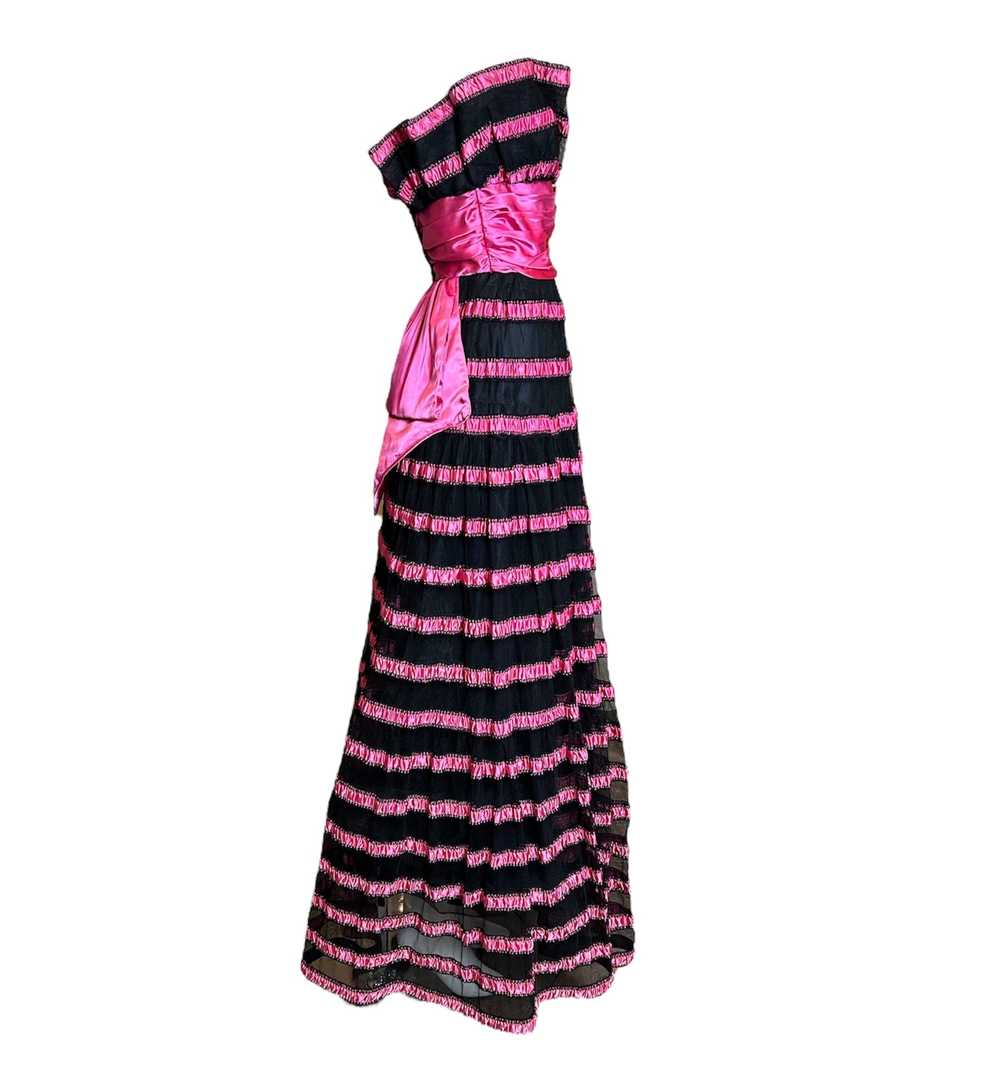 David Fielden 90s Pink & Black Ballgown - image 2