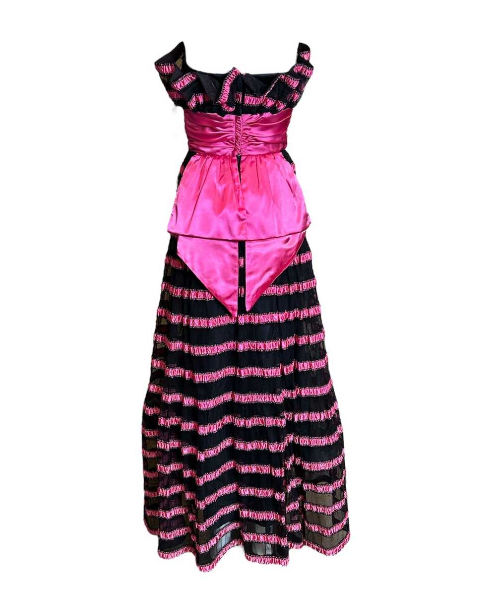 David Fielden 90s Pink & Black Ballgown - image 3