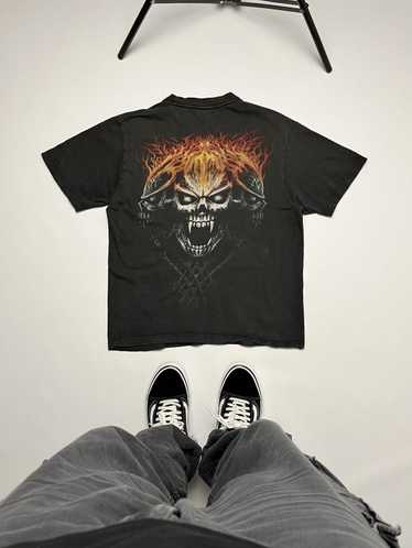 Avant Garde × Skulls × Vintage Flame Dead Scull R… - image 1