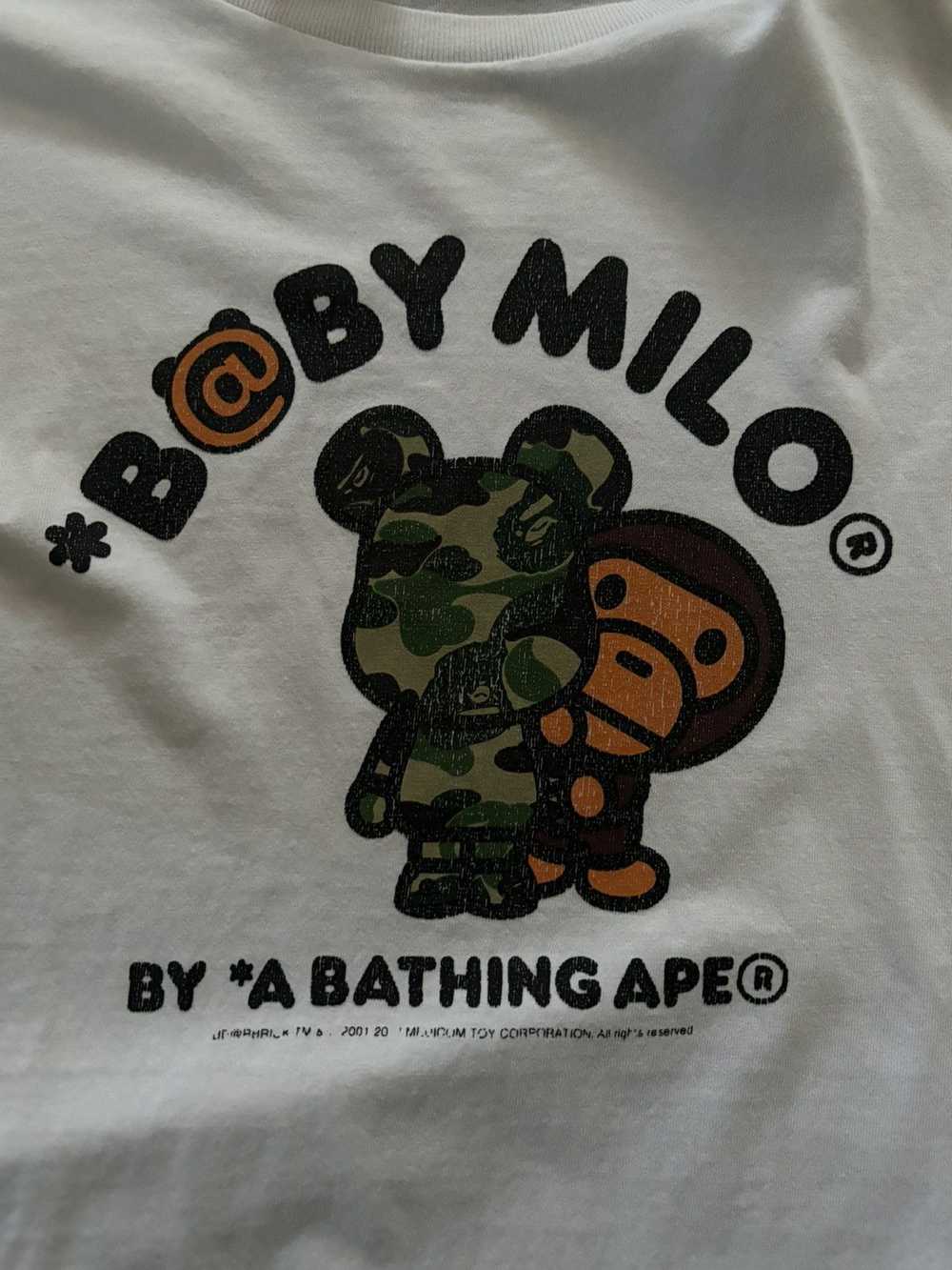 Bape × Medicom Bearbrick Baby Milo Be@rbrick Tee - image 3