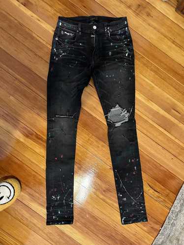 Amiri Amiri Paint Splatter Skinny Jeans