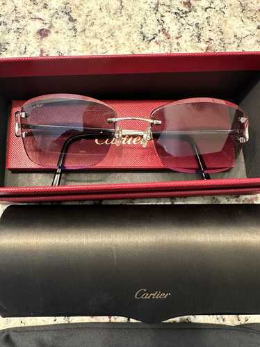 Cartier Cartier Rectangle Rimless Sunglasses