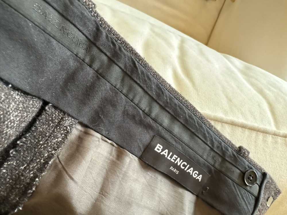 Balenciaga Balenciaga Brown Tweed Trouser Pants - image 4
