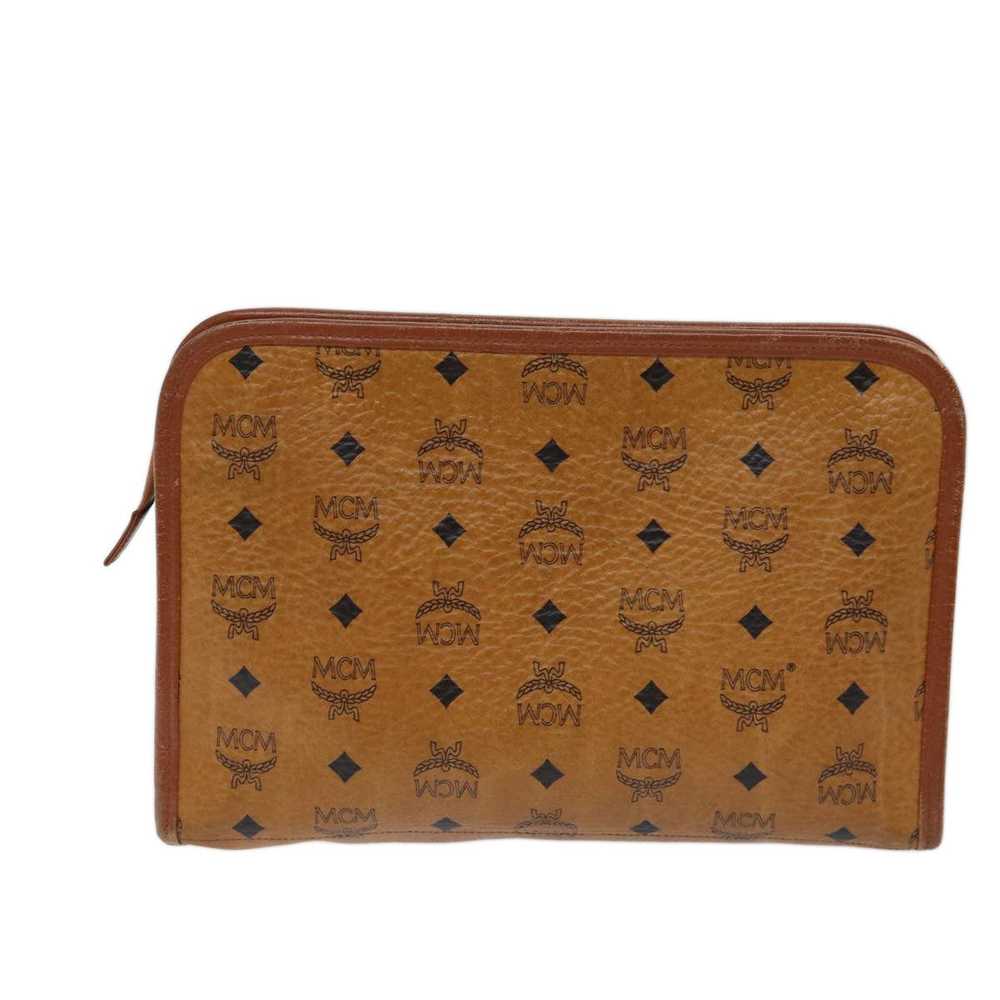 MCM MCM Vicetos Logogram Clutch Bag PVC Leather W… - image 3