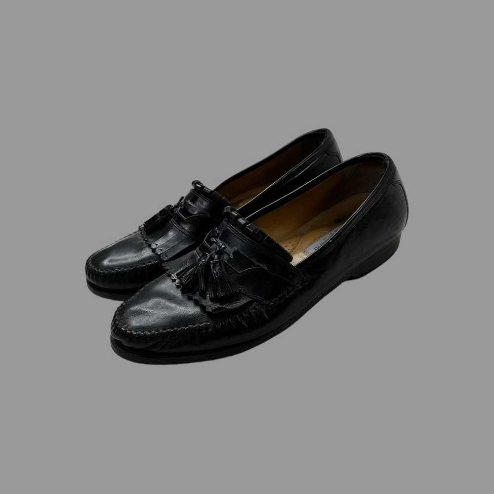 Vintage Vintage 1990s black leather loafers - image 1