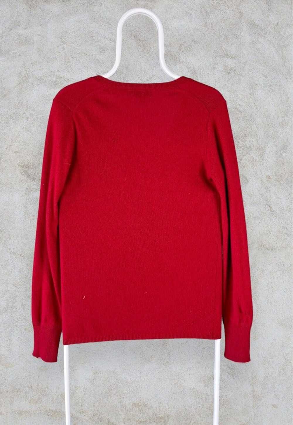 Burberry Brit Cashmere Jumper Red V Neck Women's … - image 3