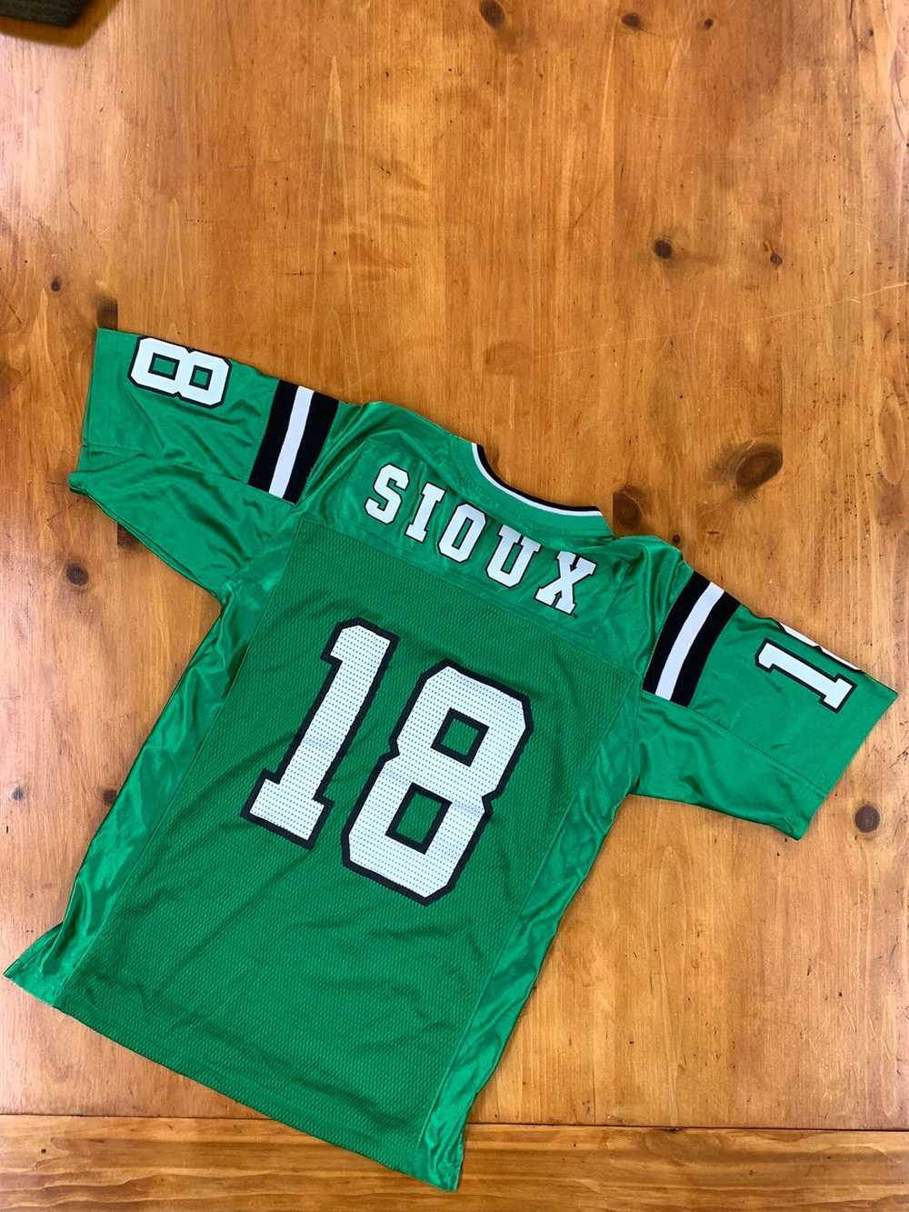 Vintage Vintage UND Fighting Sioux Green Jersey #… - image 4