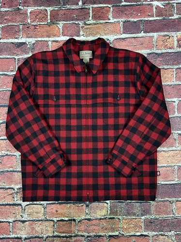 L.L. Bean LL Bean Jacket Red Plaid Wool Lumberjack