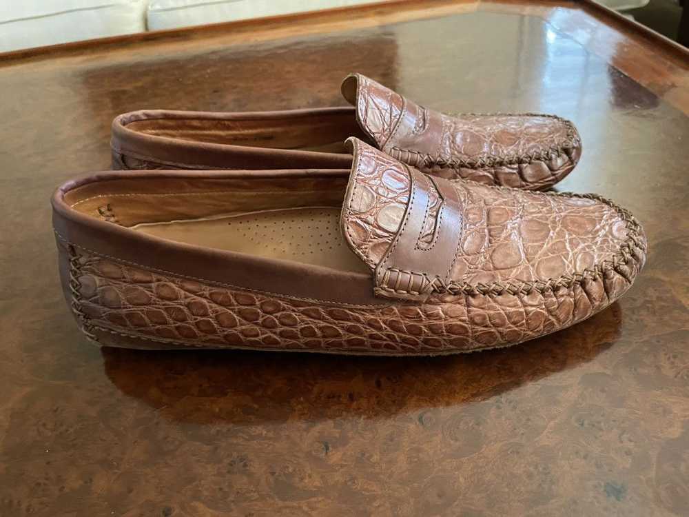 Zelli Crocodile Driving Loafers - image 2