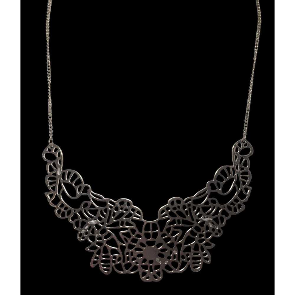 Other Elegant Floral Gold Cutout Necklace - image 3