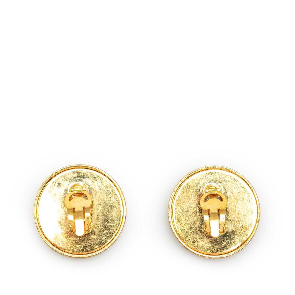 Product Details Chanel Gold Plated CC Clip on Ear… - image 2