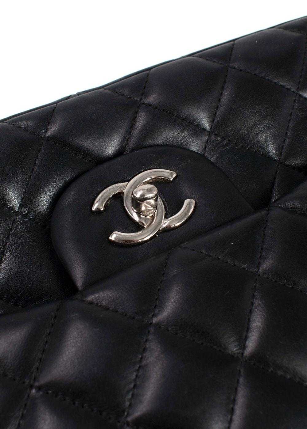 Managed by hewi Chanel Black Lambskin Jumbo Doubl… - image 9