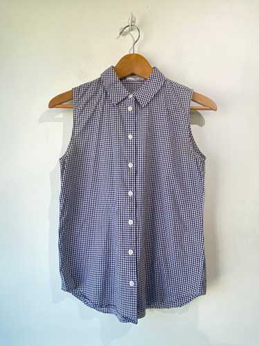 Equipment Blue Gingham Top