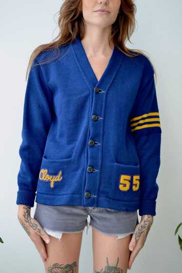 1955 Navy Blue Varsity Cardi - image 1