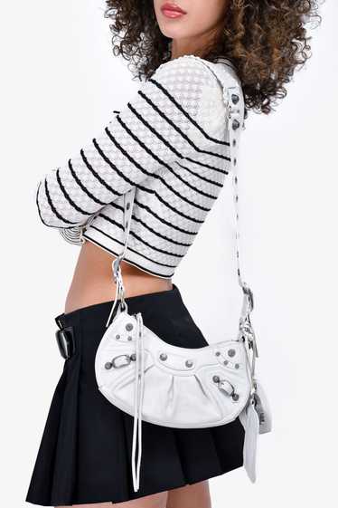 Balenciaga White Leather XS Le Cagole Crossbody