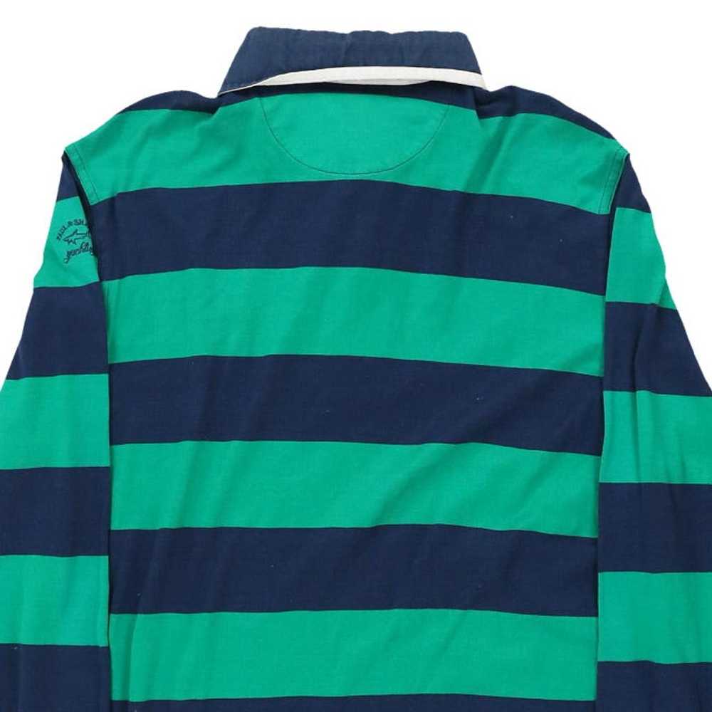 Paul & Shark Striped Rugby Shirt - Medium Green C… - image 5