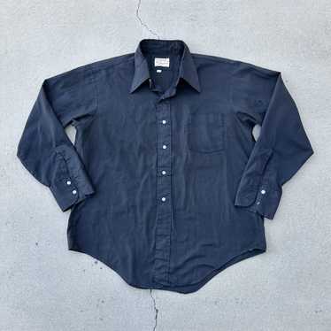トップス 70's arrow Vintage shirt usa Vintage Arrow Shirt Adult 17.5 Extra Large XL Blue Leisure