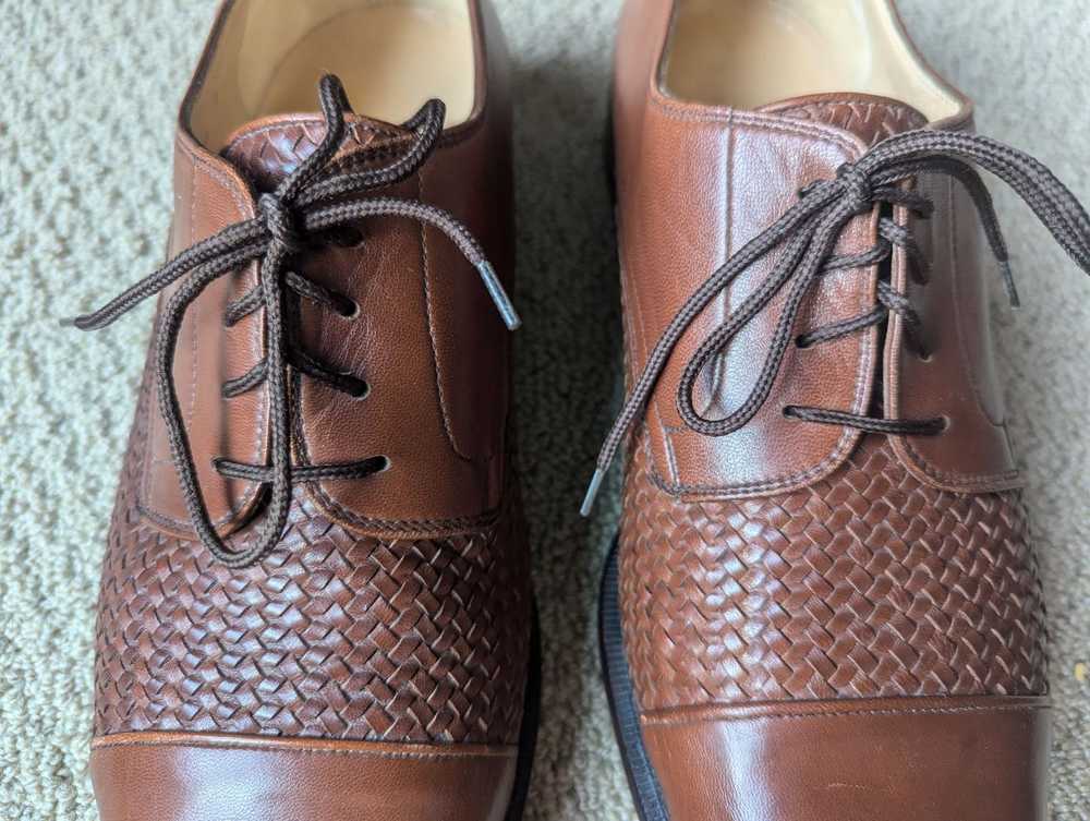 Bally Bally “Rogers” Tan Woven Lace Up Oxford Sho… - image 4