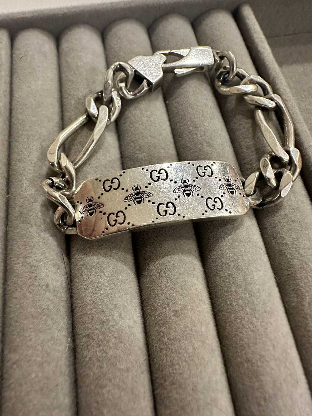 Gucci GUCCI Sterling Silver With Bee Motif Bracel… - image 1