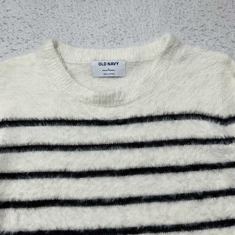 Old Navy Old Navy Small Crewneck White Black Stri… - image 2