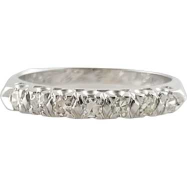 14K White Gold Diamond Band Size 5.75-6 #18079