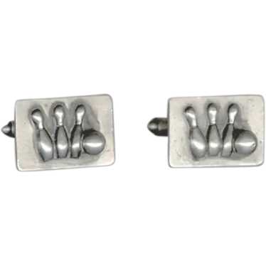 Novelty KREISLER Sterling Silver BOWLING Cufflinks