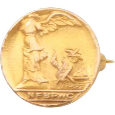 Pin Gold Filled NFBPWC National Federation Busine… - image 1