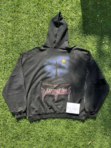 Balenciaga Balenciaga Paris moon distressed hoodie