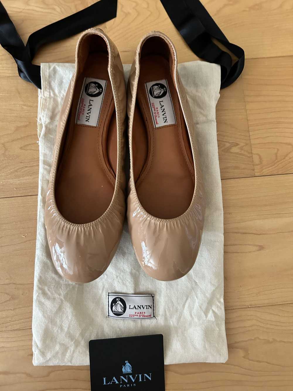 Lanvin Lanvin nude patent leather ballerina flat - image 1