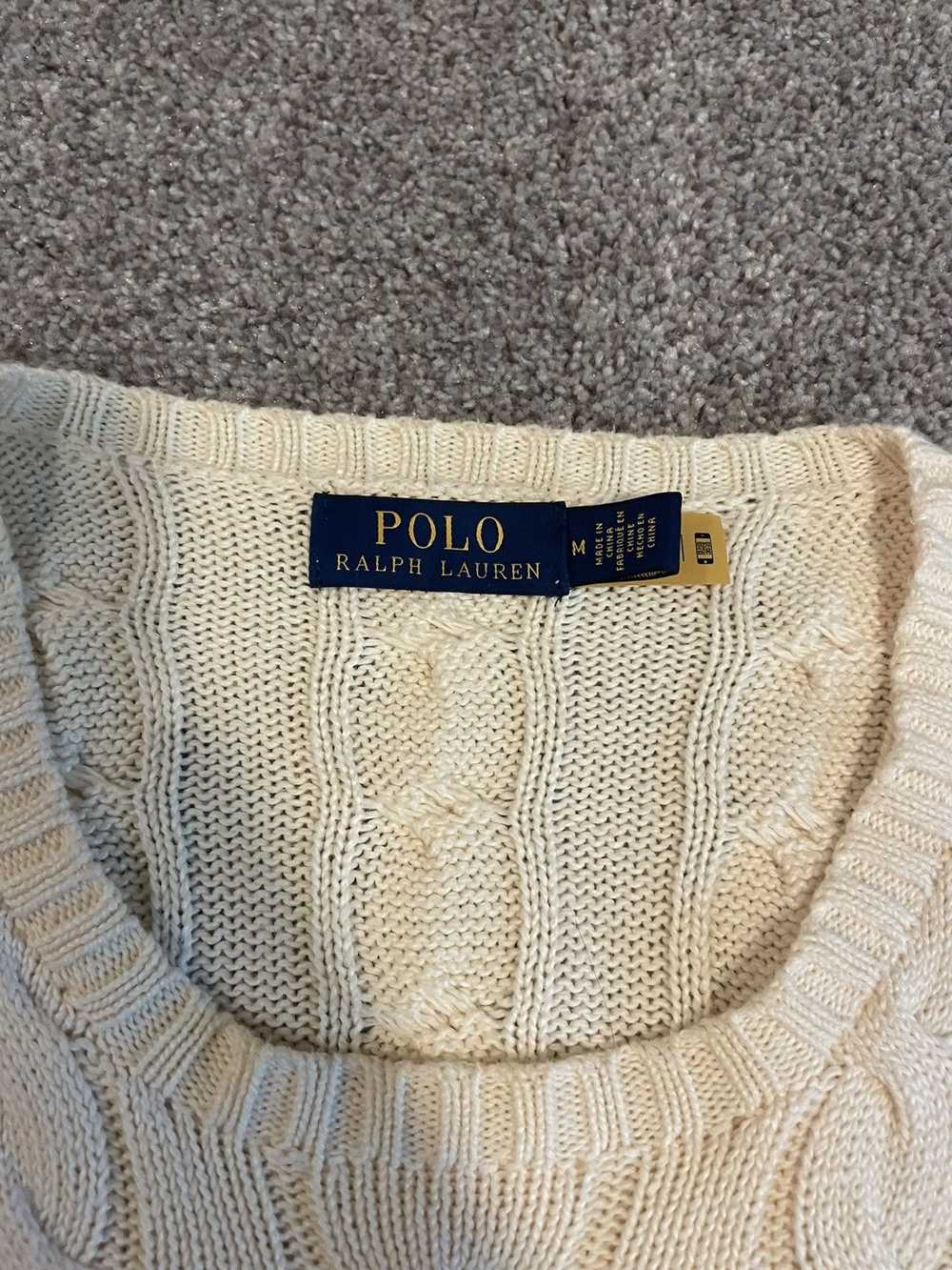 Polo Ralph Lauren Cable Knit Sweater Size M - image 3