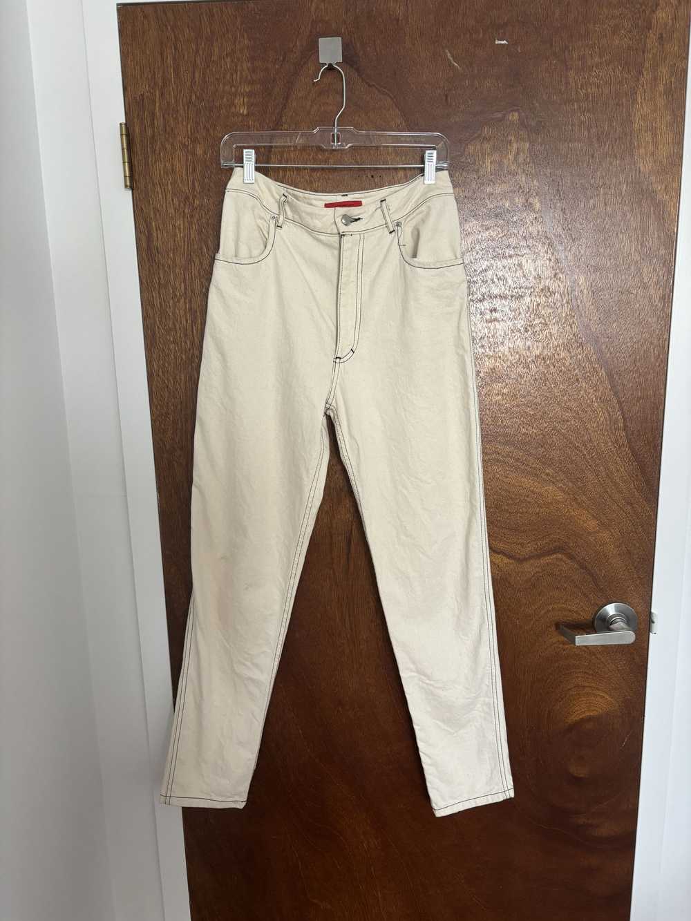 Eckhaus Latta Off-white Taper Jeans - Gem Eckhaus Latta Off-white Taper Jeans - Gem