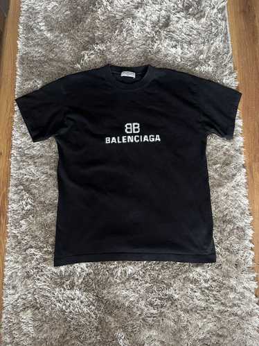 BALENCIAGA/バレンシアガ ピクセルロゴTシャツ ブラックXS