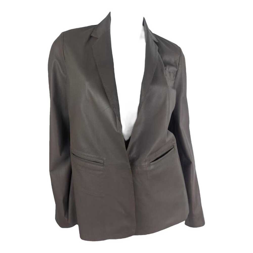 Non Signé / Unsigned Leather blazer - image 1