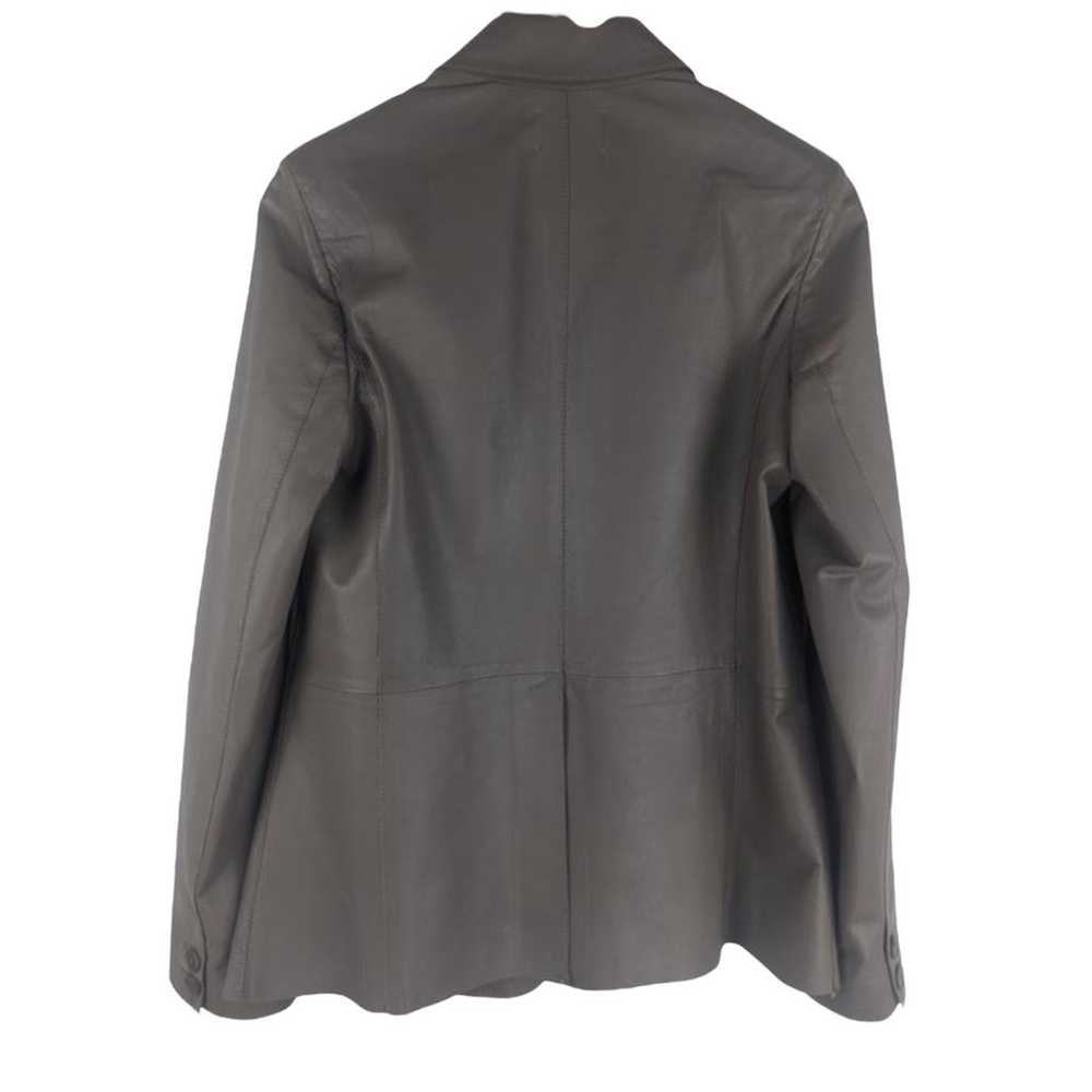 Non Signé / Unsigned Leather blazer - image 4