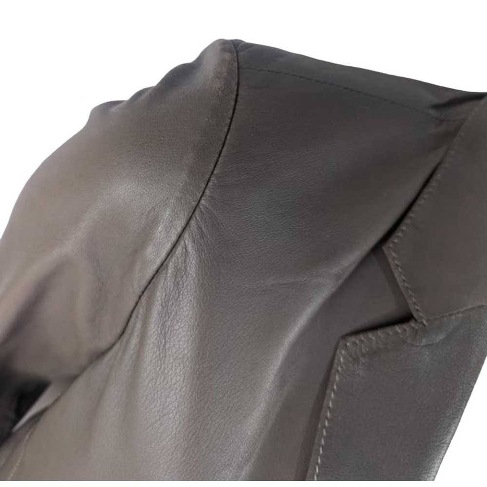 Non Signé / Unsigned Leather blazer - image 5