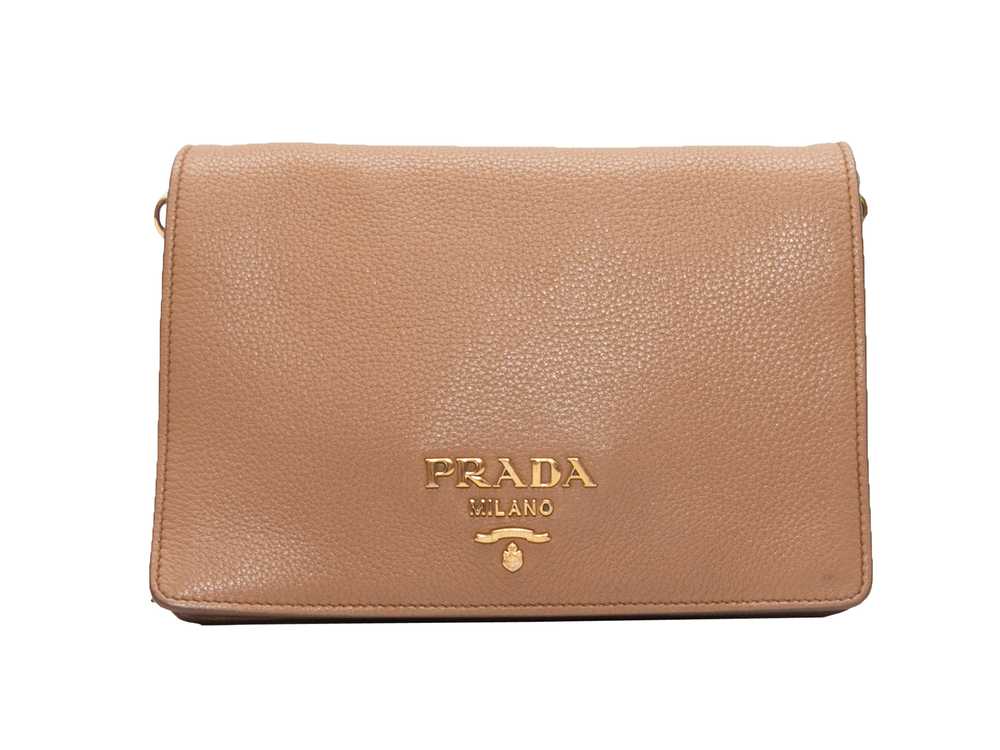 Beige Prada Leather Crossbody Bag - image 1