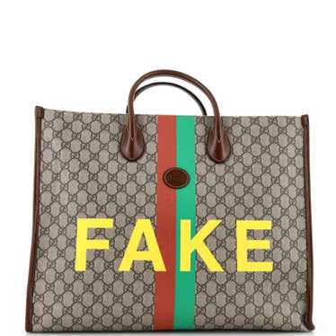 GUCCI Fake/Not Convertible Open Tote Printed GG Co