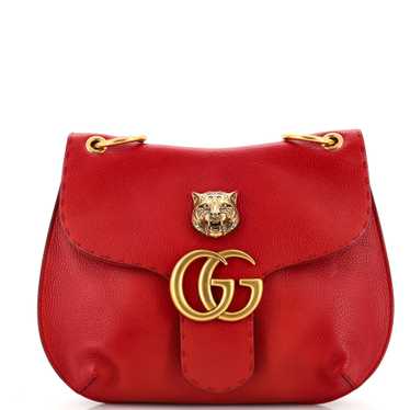 GUCCI GG Marmont Animalier Shoulder Bag Leather M… - image 1