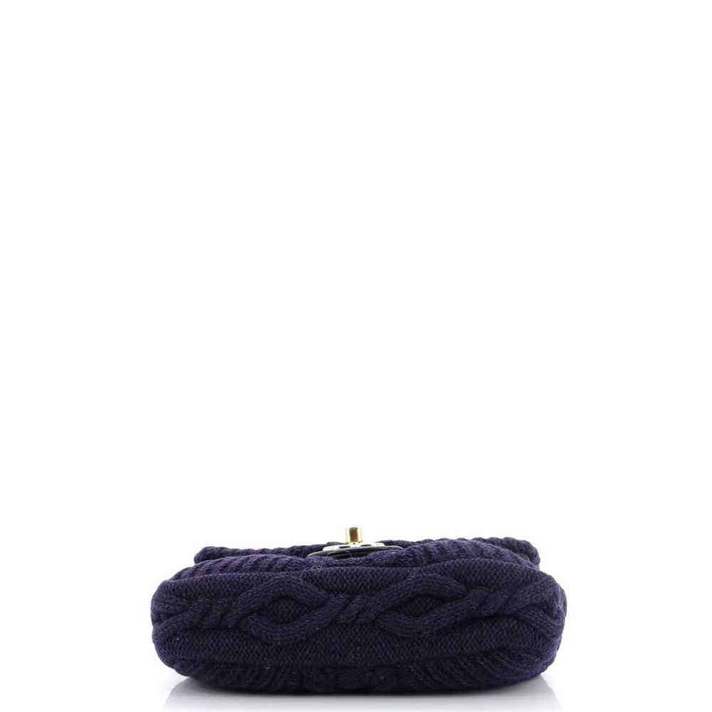 CHANEL Paris-Hamburg Flap Bag Cable Knit Fabric w… - image 5