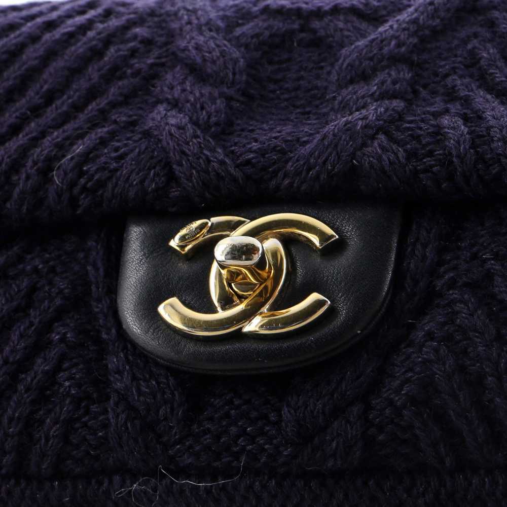 CHANEL Paris-Hamburg Flap Bag Cable Knit Fabric w… - image 8